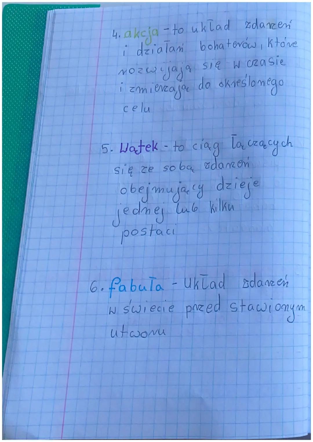 # POLSKI
1. narrator - to osoba, która
w utwome Literackim opowiada
o wydarzeniach.
2. powieść - to dłuższy utwór
pisany proza, w którym
o