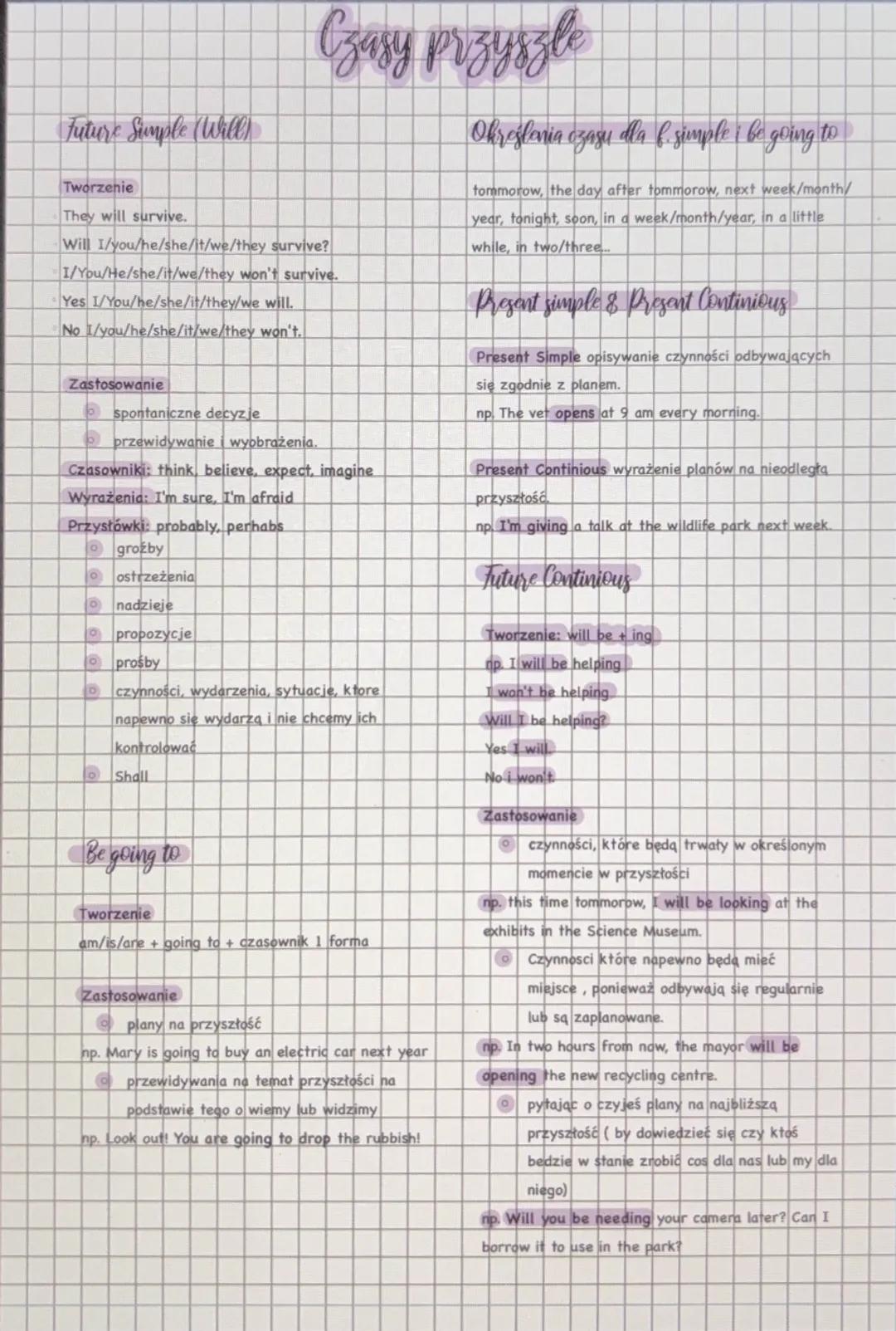 # Czasy przyszle
Future Simple (Will)
Tworzenie
They will survive.
Will 1/you/he/she/it/we/they survive?
I/You/He/she/it/we/they won't