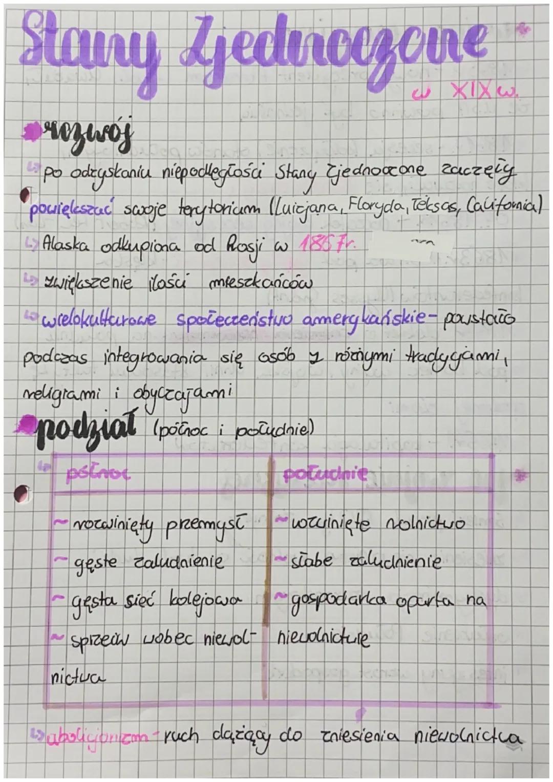 Stany Gederoczorre
rozwoj
po odzyskaniu niepodległości Stany Ejednoczone zaczęły
powiększać swoje terytorium (Luicjana, Floryda, Teksas, Cal