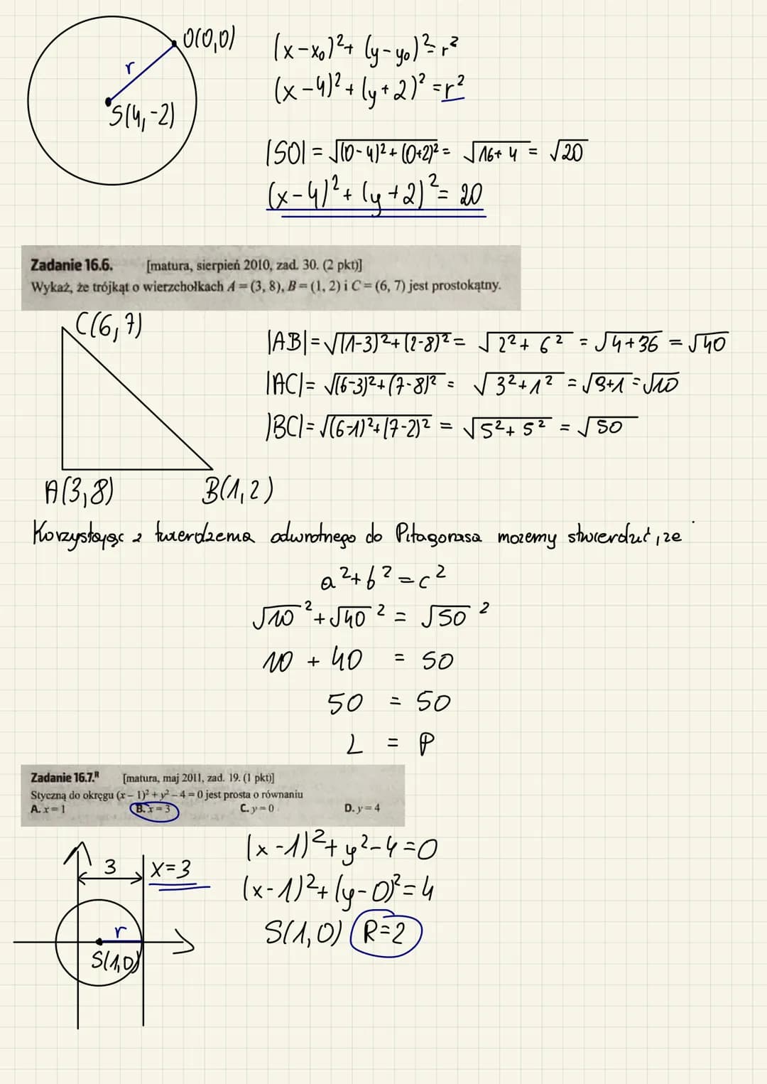 Geometria analityczna - zadania maturalne cz 1 – strona 2