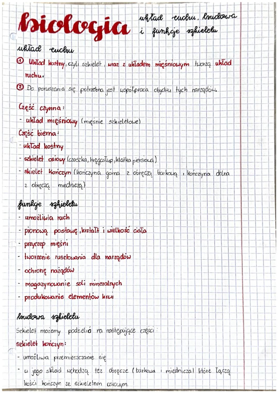 # biologia
układ euchu, sudowa
i funge gliette
układ euchu
① Untad kostny, czyli szkielet, wraz z układem mięśniowym tworzą układ
ruchu.