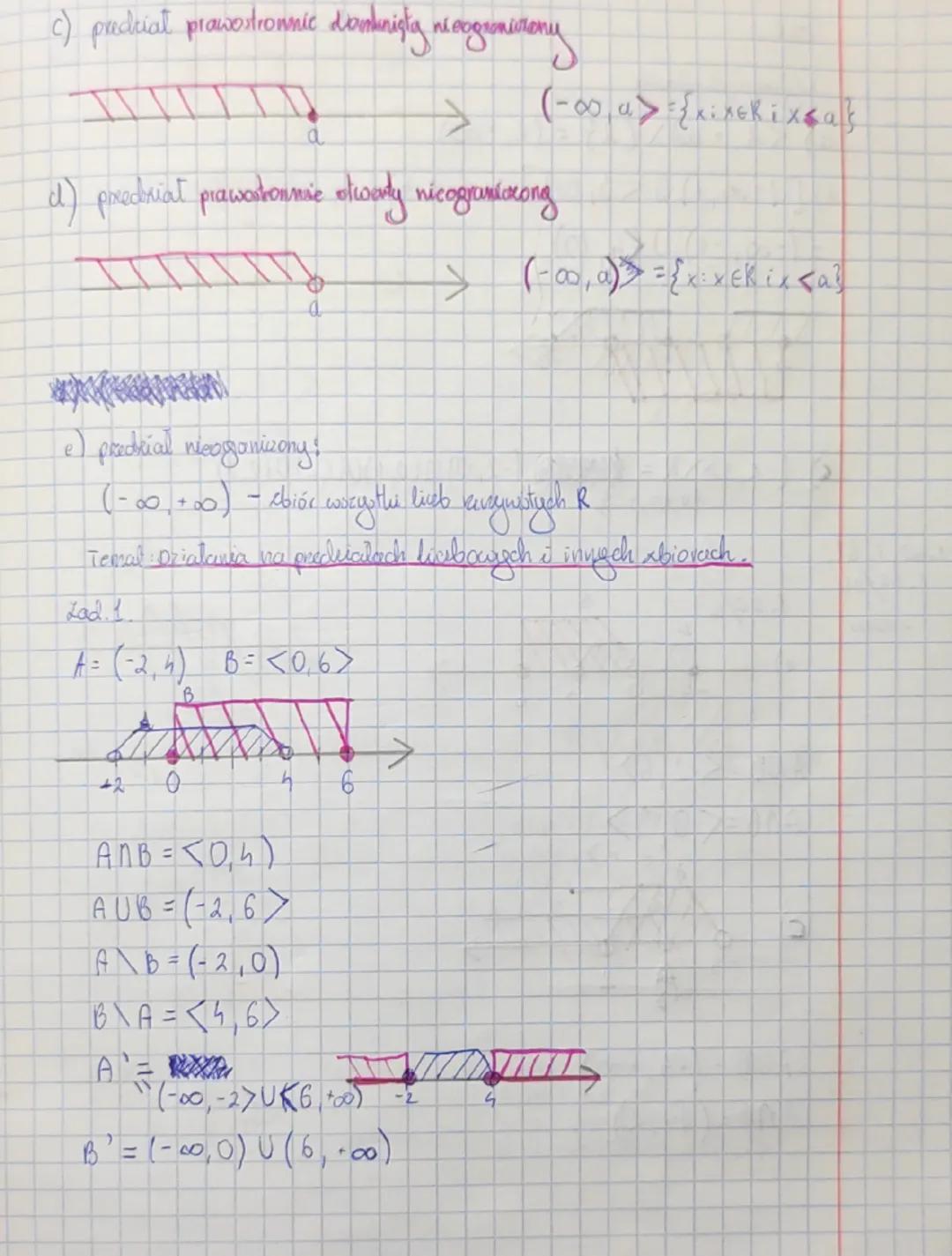 T: Podrialy labowe
4.
: Perduicaly
1. Predivadly lubrowe ograniczone:
a) przedural dombanity:
a
b) peccbriał otwarty
<a,b> {xx ERi a s x ≤ b