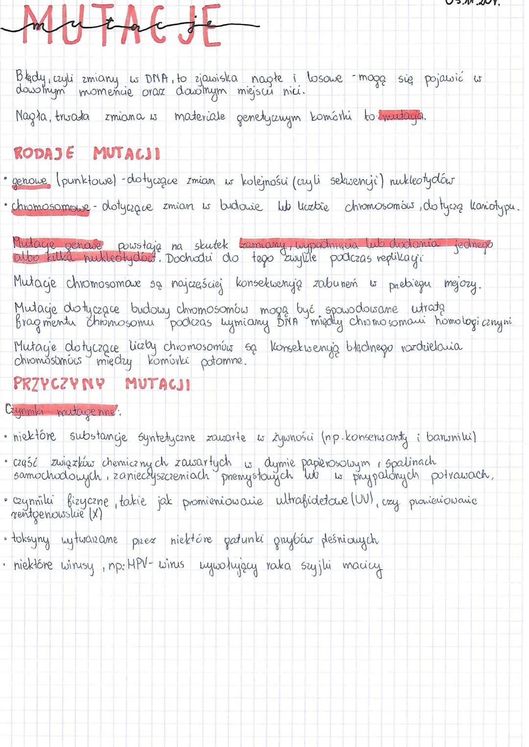 # SKUTKI MUTACJI
powstawanie nowotworów - to grupa komórek, które dzielą się w niekontrolowany sposób i nie działają jak prawidłowa tkanka.