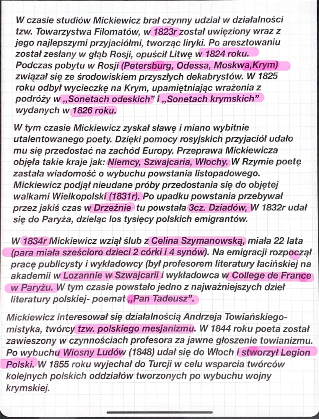 ADAM MICKIEWICZ
BIOGRAFIA
Adam Mickiewicz (1798-1855)- to
wybitny poeta, zaliczamy do grona
trzech wieszczów literatury polskiej, inni
to Ju