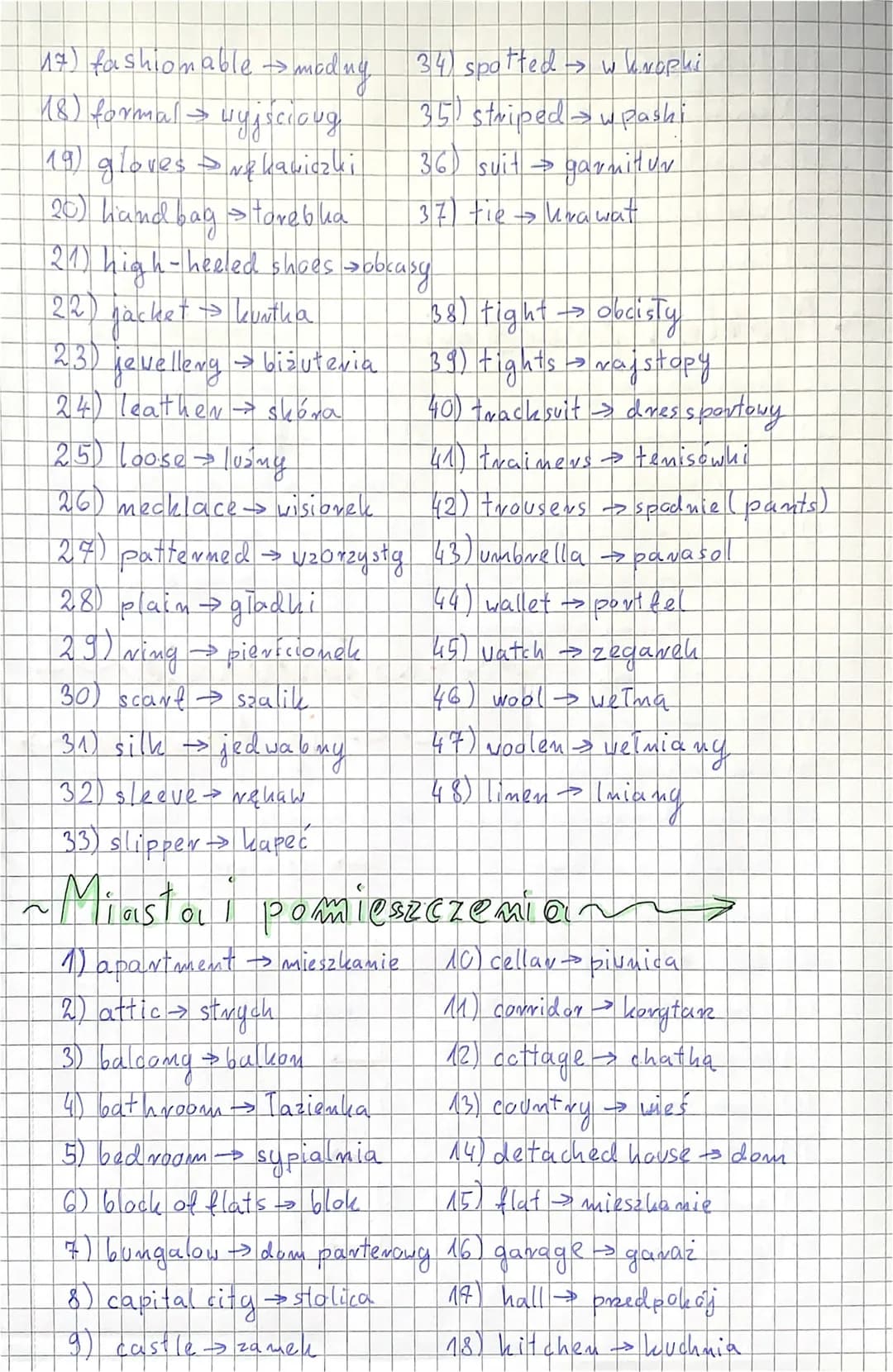 ## Części ciała → wygląd
1. arm → ramię
2. back → plecy
3. cheek → policzek
4. chest → klatapiersiowa
5. chin → broda
6. elbow → łoki