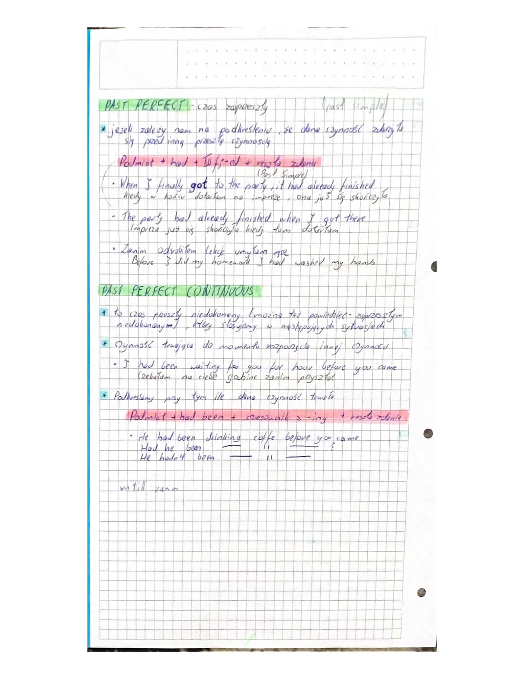 # Czasy
## PRESENT PERFECT - skutek wykonanej czynności
Kiedy mówimy o czynnościach, które miały miejsce w przeszłości, a jej skutki są wido