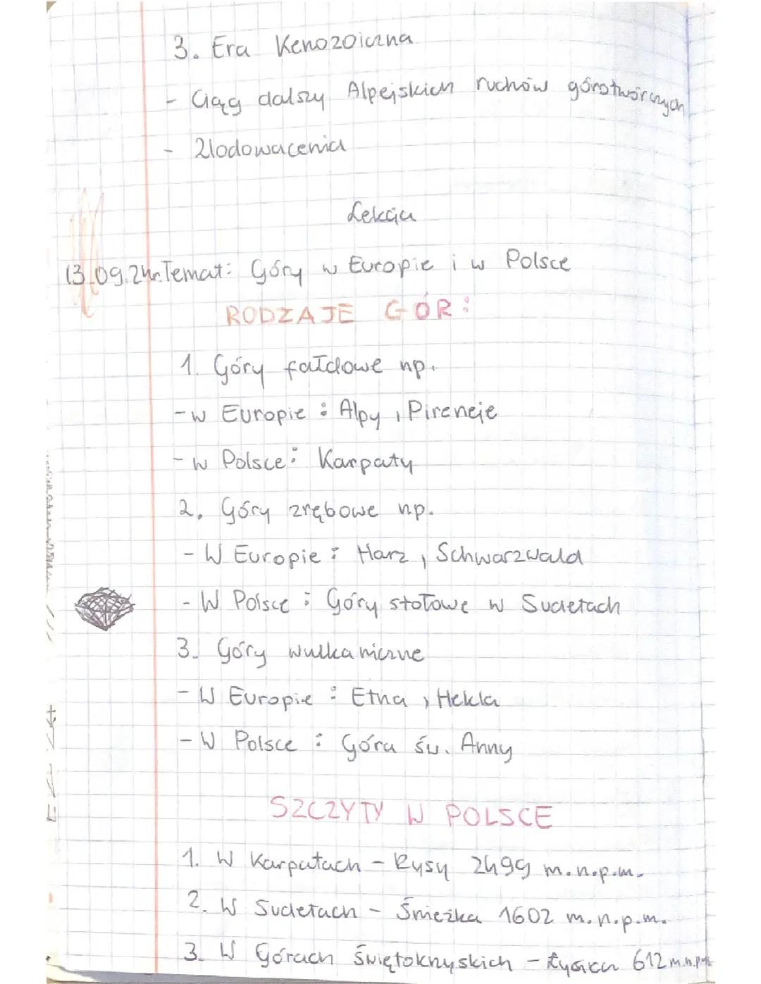 Góry w Europie i Polsce Geografia Klasa 7