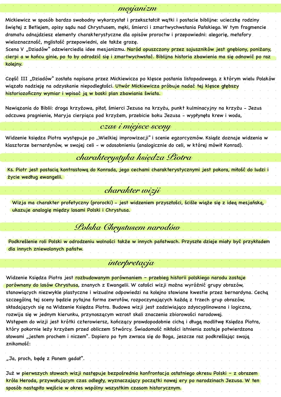 ## Scena //
## (improwizacja)
### streszczenie szczegółowe
Osoby: Konrad, Duchy.
Duch Konrada wyswobadza się z więzów ciała i wznosi pona