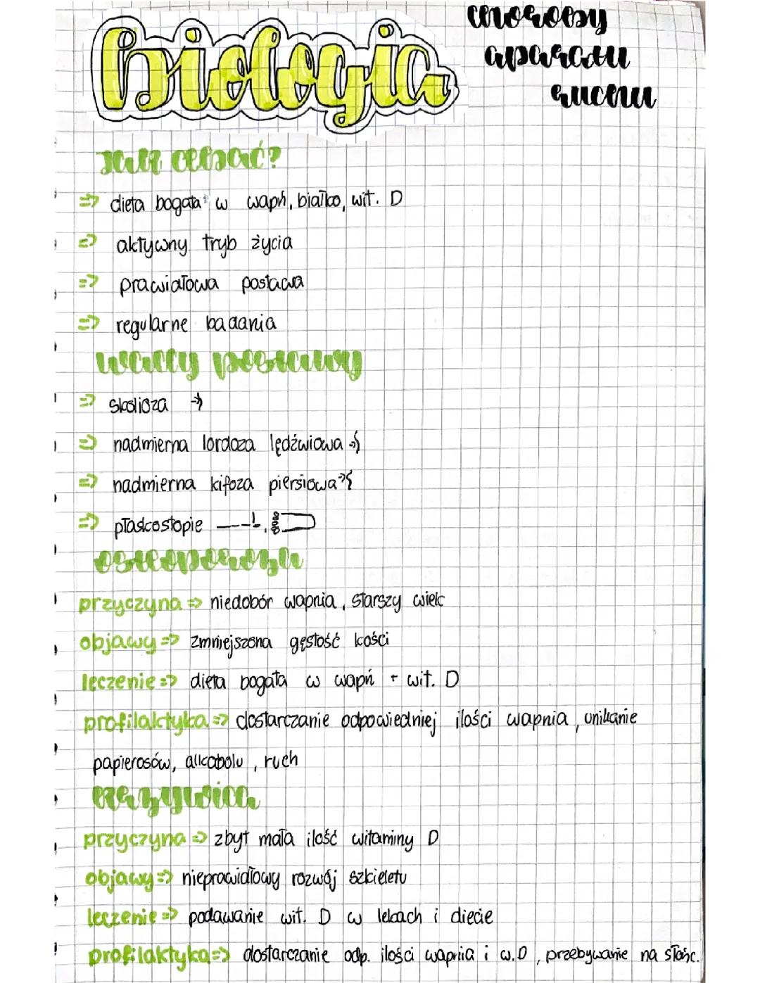 Higiena i choroby aparatu ruchu