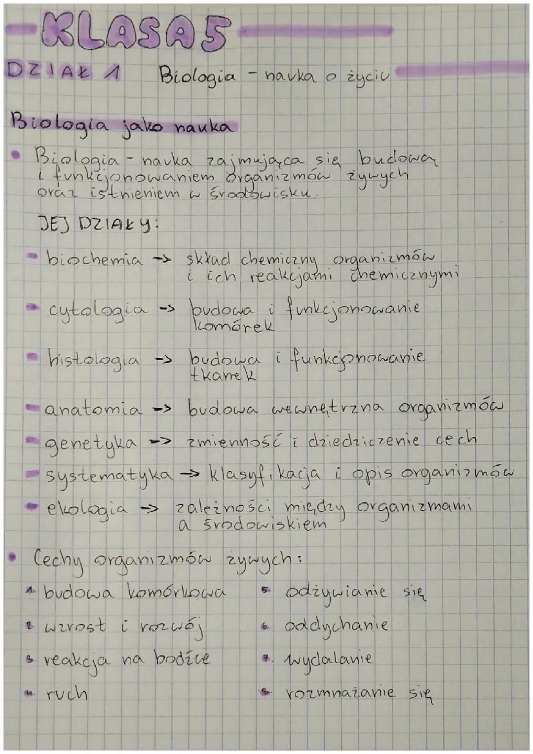 biologia nauka o życiu