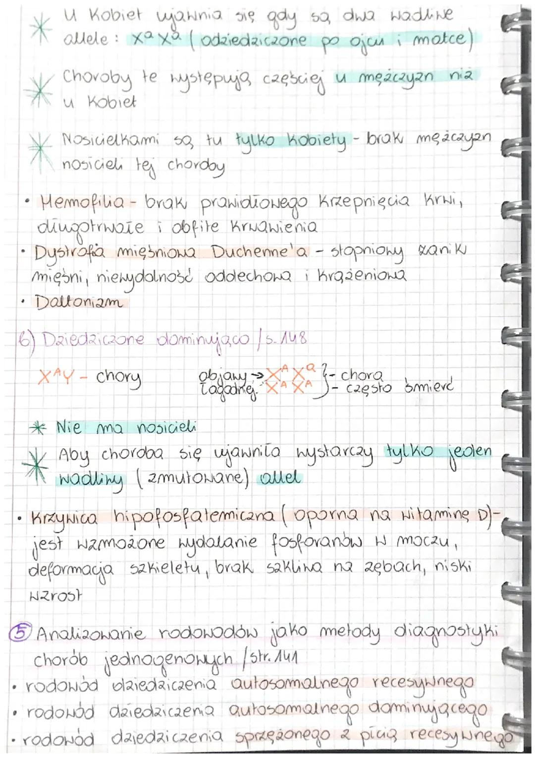LEKCIA
Temat: CHOROBY GENETYCINE JEDNOGENONE.
① Choroby genelycane są dziedziczone. Choroby jednogenowe
sa efektem mutaj w pojedynczym gen