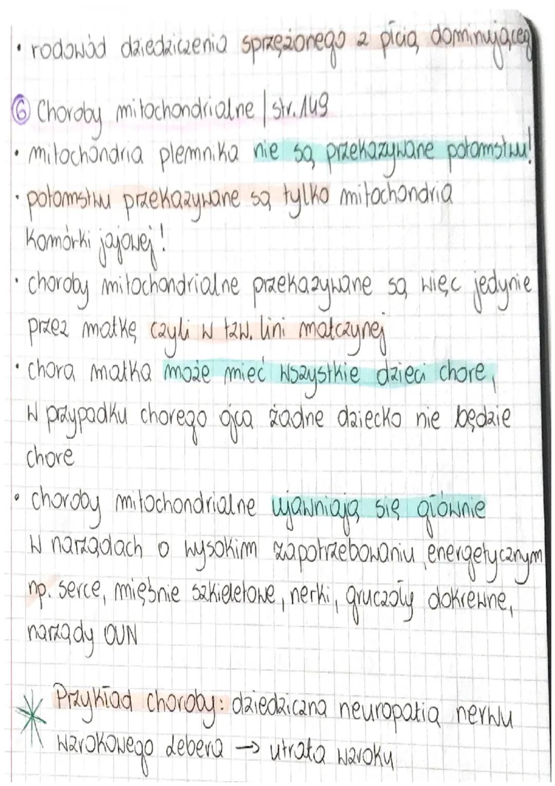 LEKCIA
Temat: CHOROBY GENETYCINE JEDNOGENONE.
① Choroby genelycane są dziedziczone. Choroby jednogenowe
sa efektem mutaj w pojedynczym gen