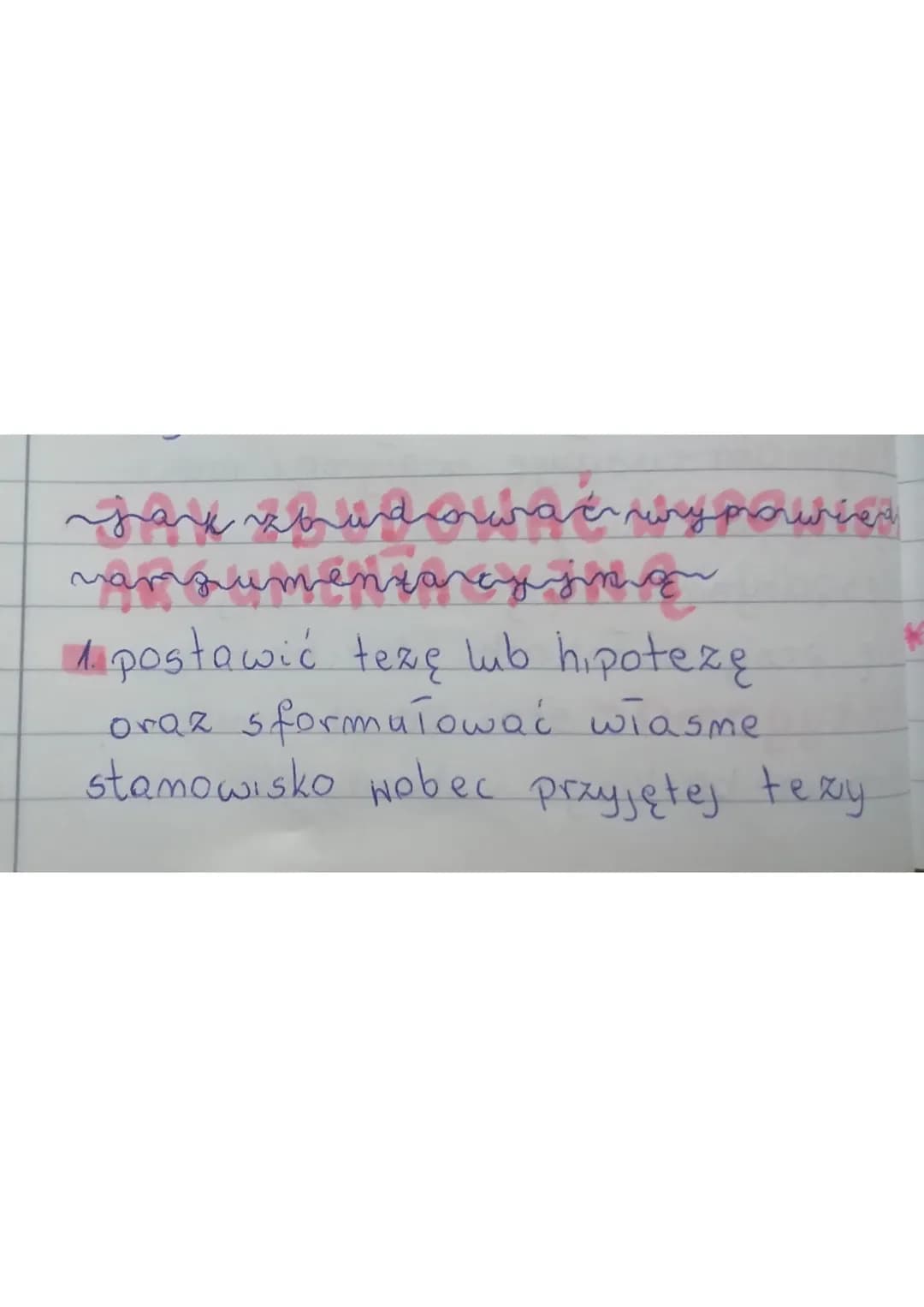 # Kompozycja wypowiedzi argumentacyjnej
## 1) Wstęp
* wprowadzenie do tematu
* sformułowanie tezy
lub hipotezy i zajęcie
stanowiska
## 2) Ro