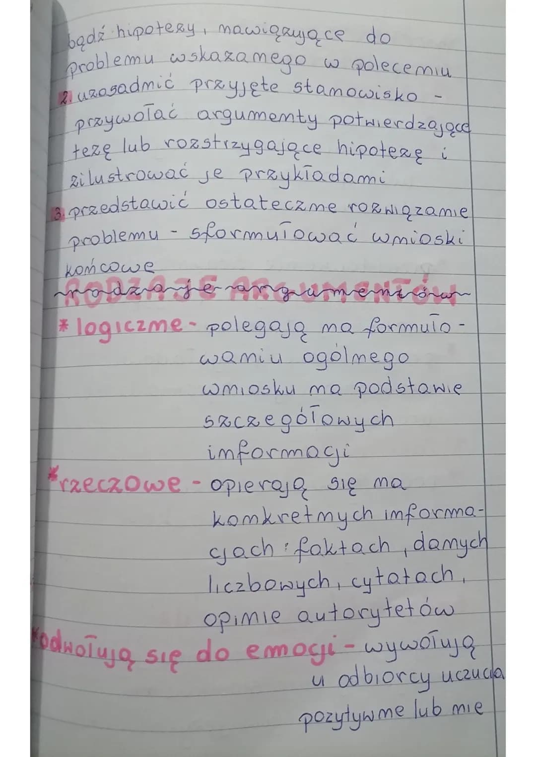 # Kompozycja wypowiedzi argumentacyjnej
## 1) Wstęp
* wprowadzenie do tematu
* sformułowanie tezy
lub hipotezy i zajęcie
stanowiska
## 2) Ro
