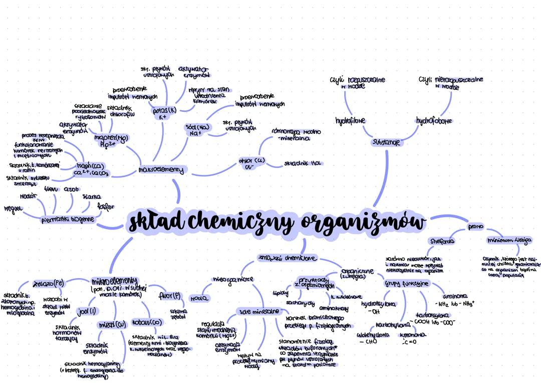 skład chemiczny organizmów