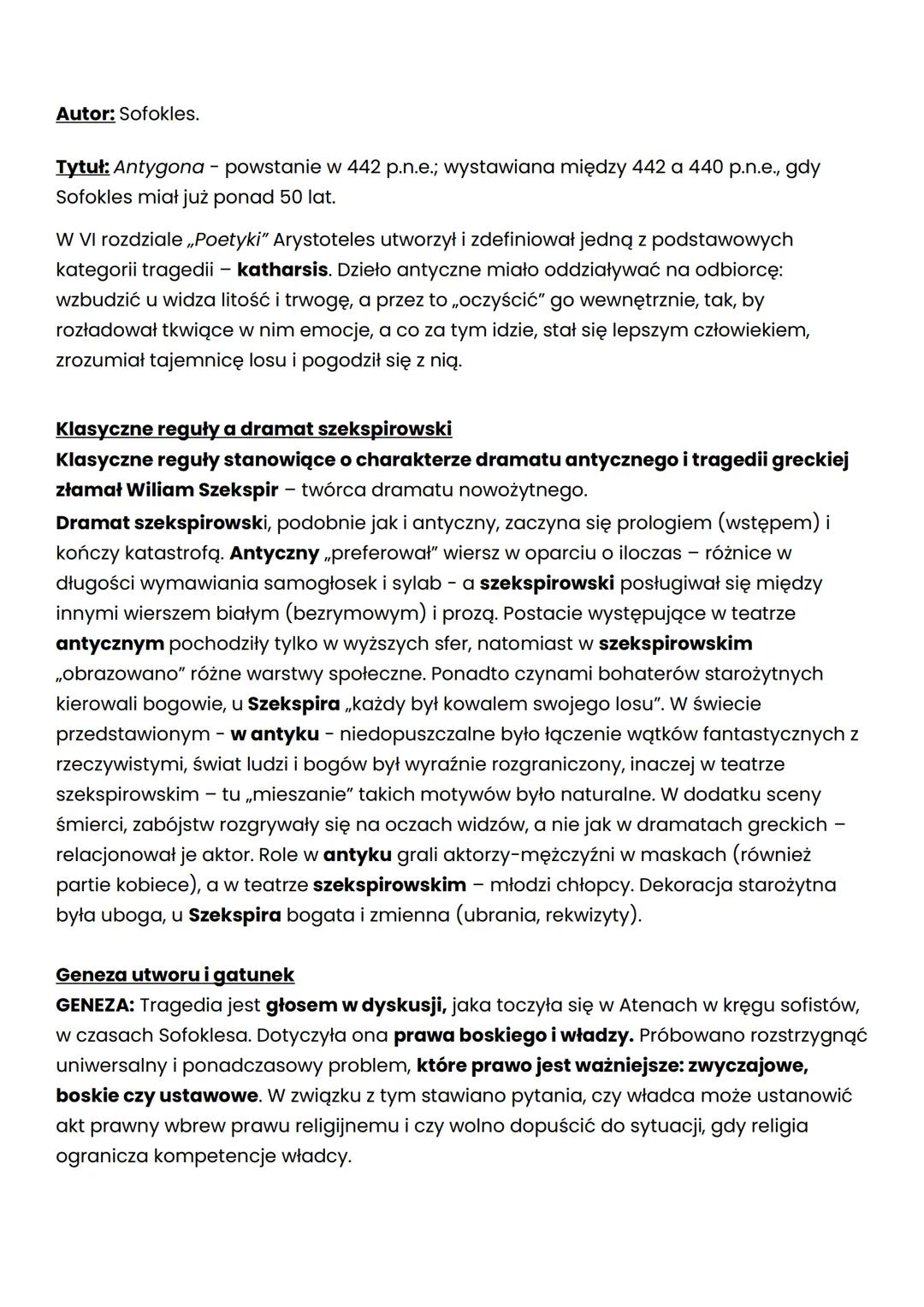 Autor: Sofokles.
Tytuł: Antygona - powstanie w 442 p.n.e.; wystawiana między 442 a 440 p.n.e., gdy
Sofokles miał już ponad 50 lat.
W VI ro