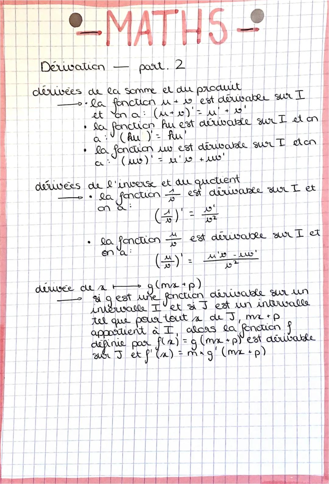 -MATHS-
Dérivation - part. 1
taux de variation
le taux de variation d'une fonction
$f$ entre a+h est le nombre:
+(n) = $\frac{f(a+h)-f(a)