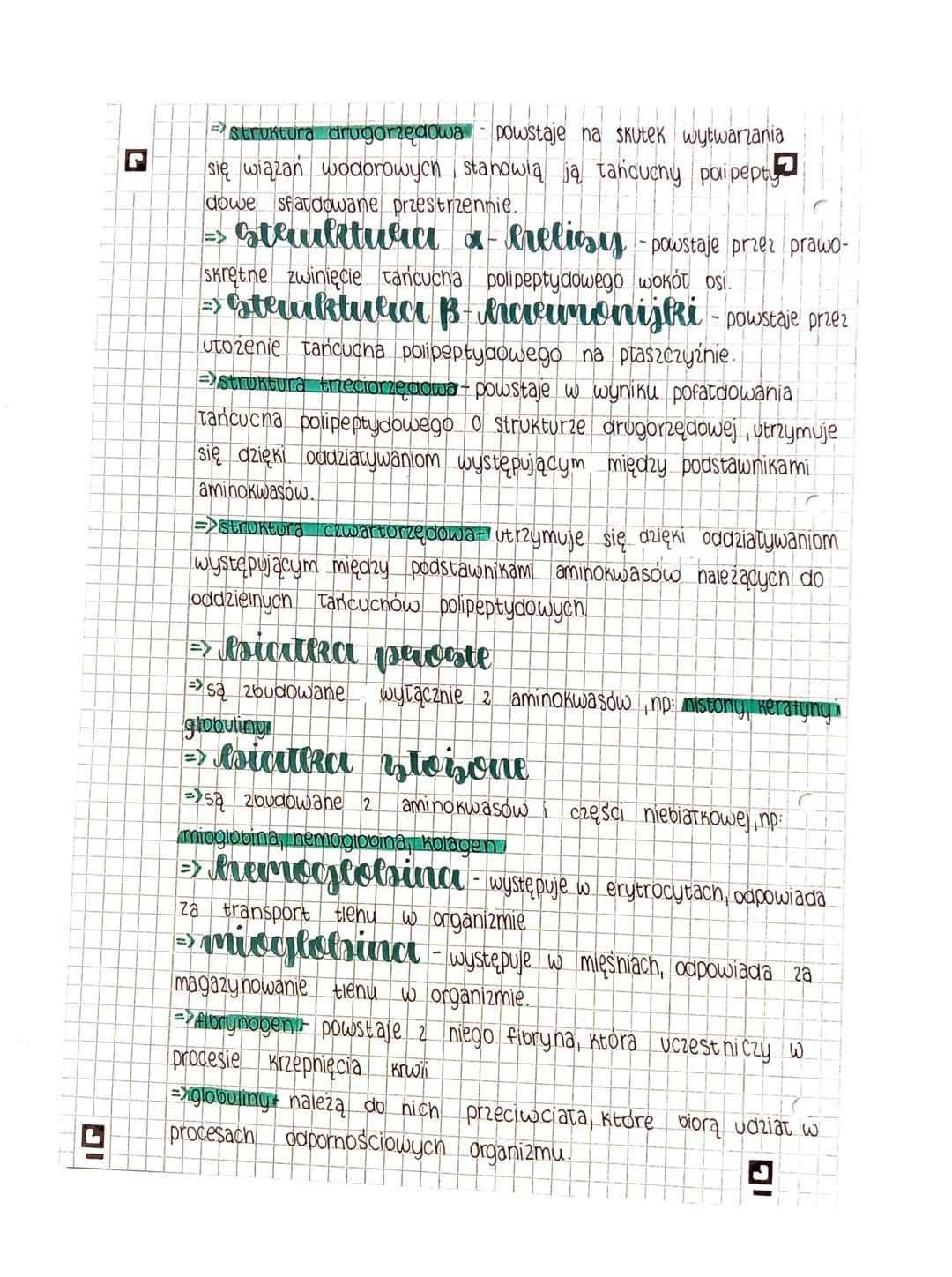 (
L
cuminolecosy-budlowa biatek
→aminokwasy są zoudowane 2 węgla.
wodoru, tlenu i azotu, niektóre białka zawierają siarke i wyjątko-
wo inne