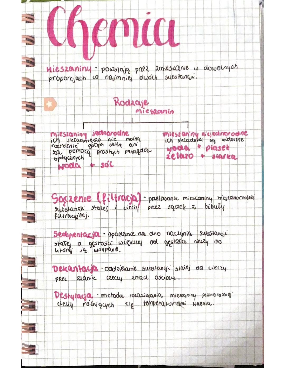 Rodzaje mieszanin i sposoby ich rozdzielania na składniki