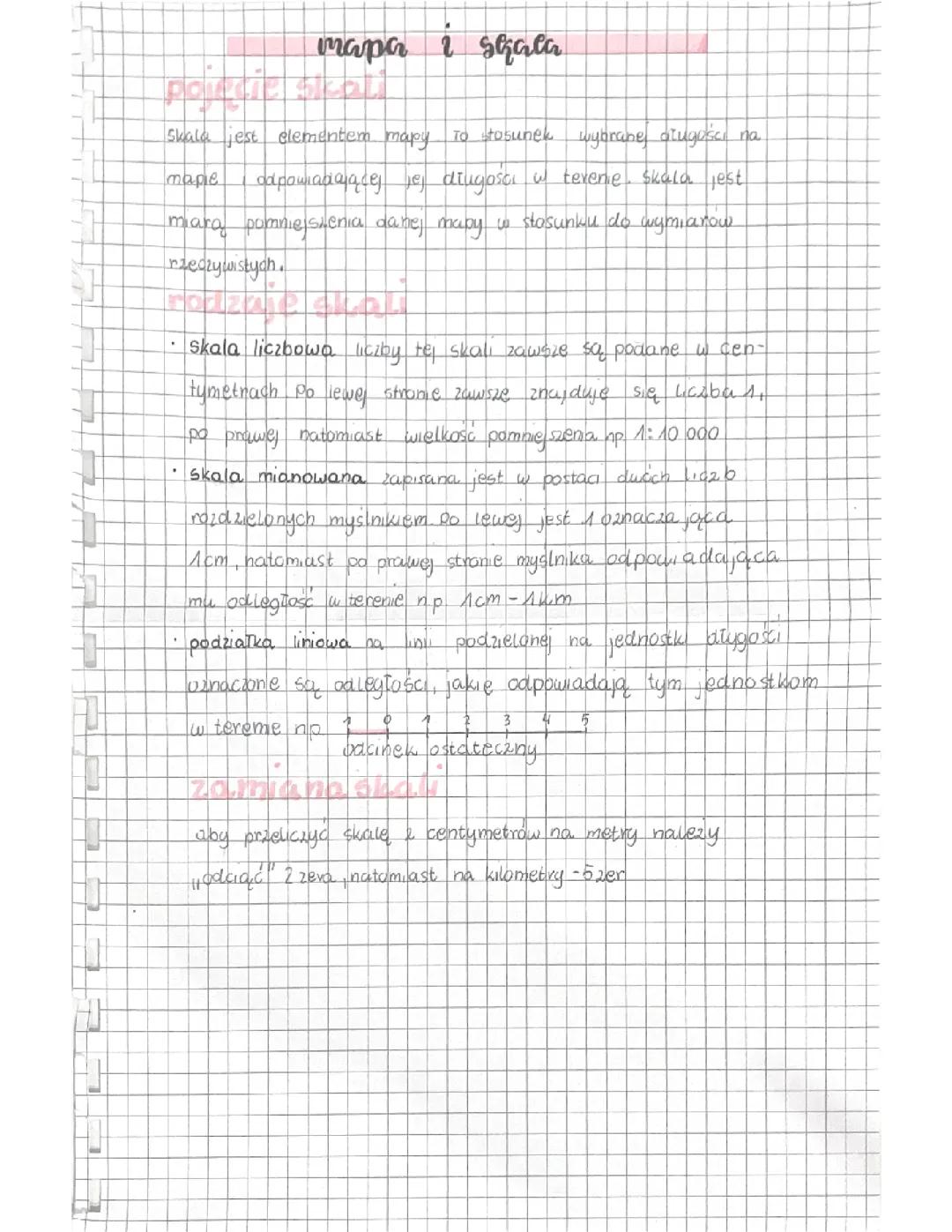 Mapa i skala - klasa 5, dział 1, temat 1