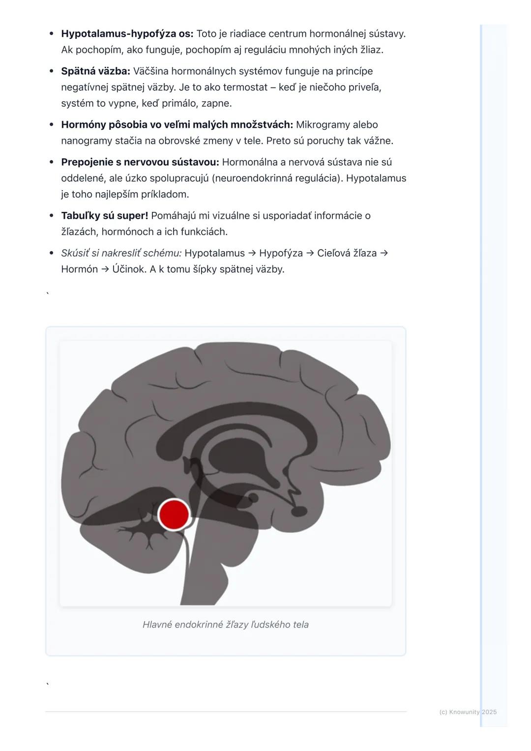 # Hormonálna sústava
1. Prehľad hormonálnej sústavy
Hormonálna sústava, alebo endokrinná sústava, je jeden z dvoch hlavných
regulačných sy