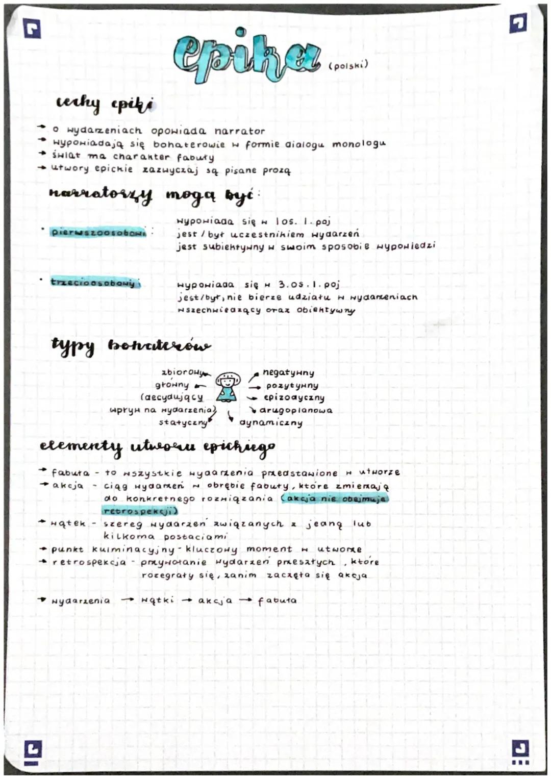 verhy epiki
IG
o wydarzeniach opowiada narrator
Hypowiadają się bohaterowie w formie dialogu monologu
→ świat ma charakter fabuty
→ utwory e