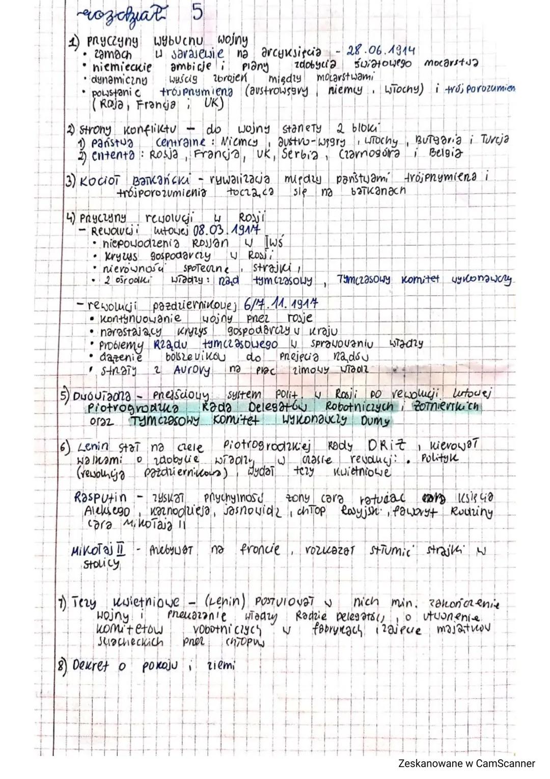 позовулах 5
1) PRyczyny wybuchu wojny
• zamach
niemieckie ambicje i
dynamiczny
powstanie
(Raja, Francja i UK)
u Sarajewie na arcyksięcia
zdo