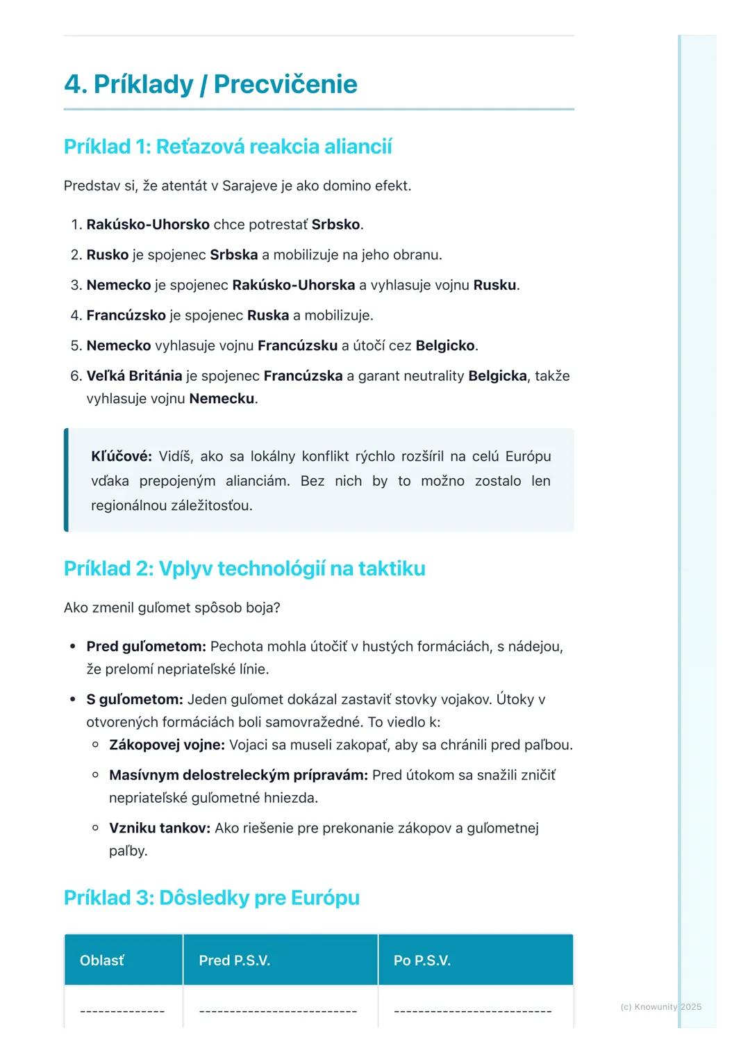 # Prvá svetová vojna
## 1. Prehľad prvej svetovej vojny
Prvá svetová vojna (skrátene P.S.V.) bola obrovský globálny konflikt, ktorý
prebie