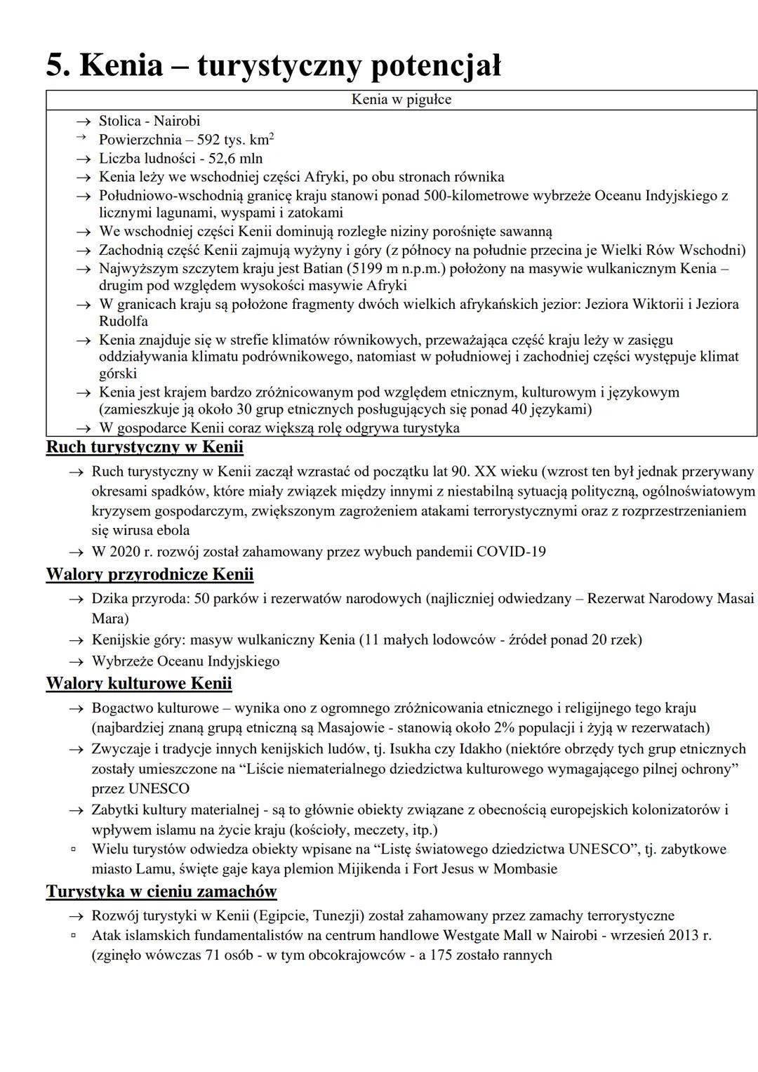 # 1. Środowisko przyrodnicze Afryki
Ukształtowanie terenu
Afryka jest kontynentem typowo wyżynnym (średnia wysokość wynosi 658 m n.p.m.)