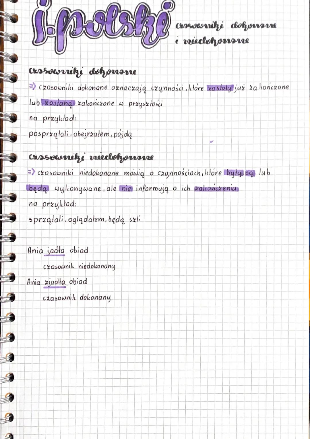 Of
cassowrriki dokonone
=> czasowniki dokonane oznaczają czynności, które zostały już zakończone
lub zostaną zakończone w przyszłości
na prz