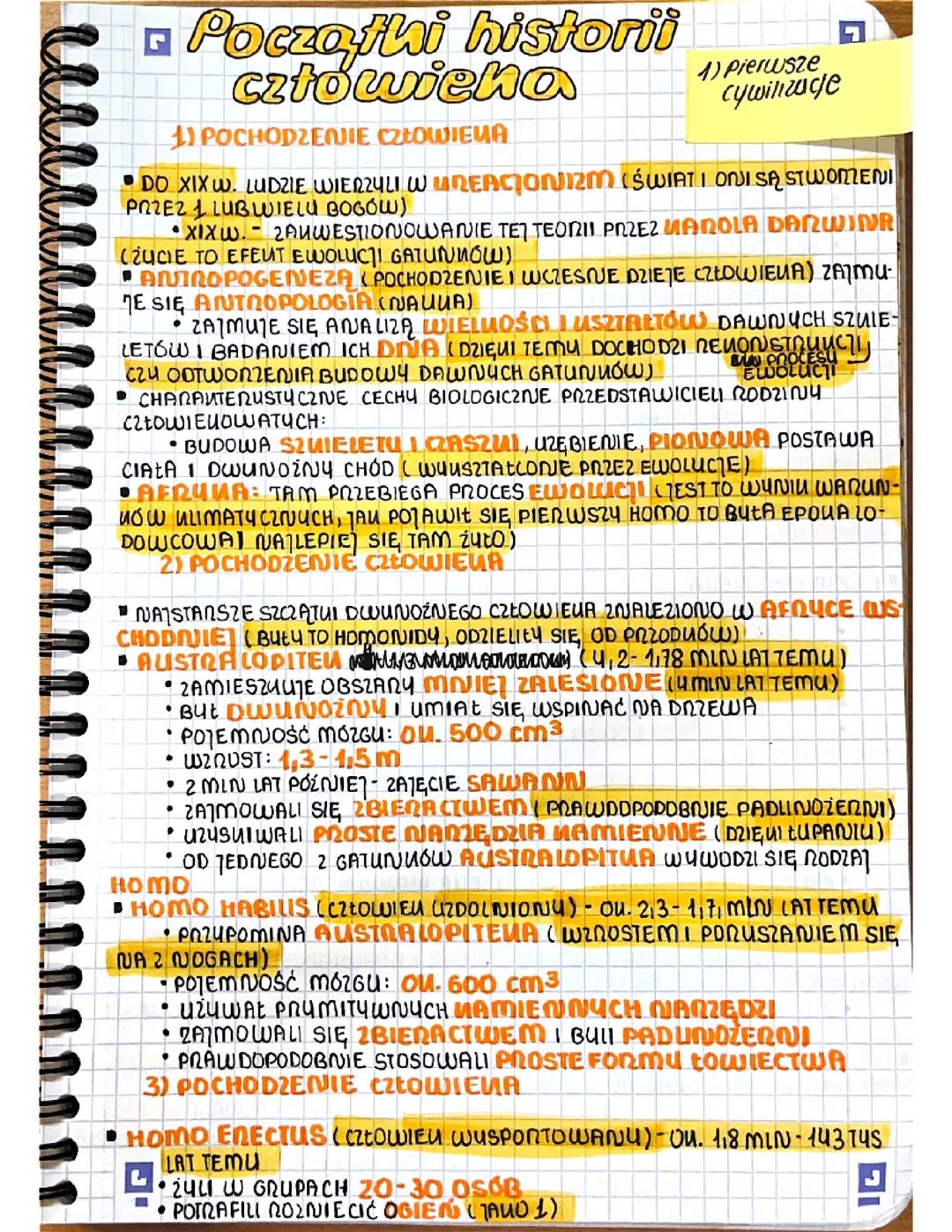 1)Początki historii człowieka