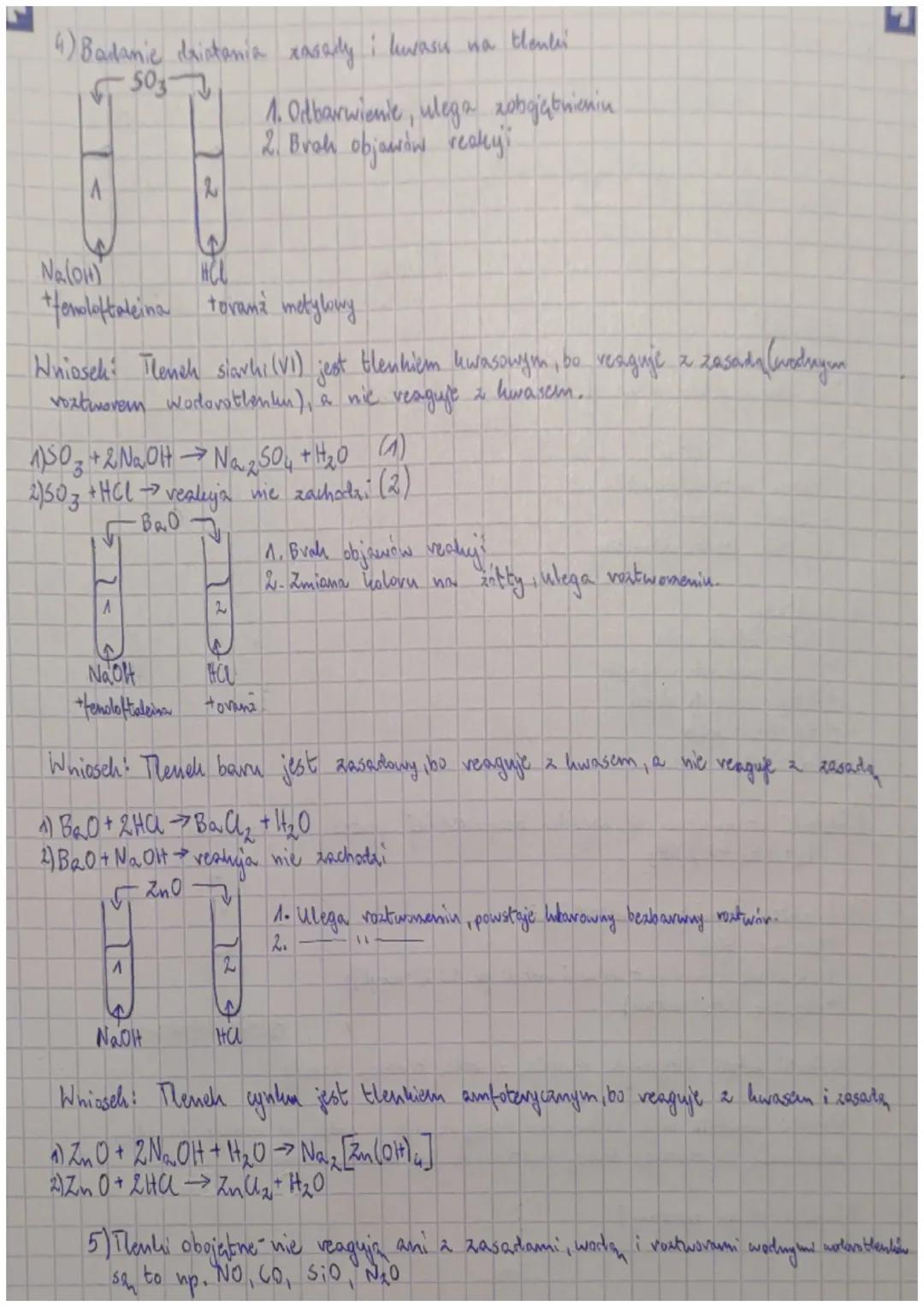 # 1) Sposoby otray my warna tleniów
4 Fe+302$\rightarrow$2Fe₂O₃ thench żelaza (11) utlenianie
2N₂ +50₂$\rightarrow$2N₂O₅ tlench azotu (V))