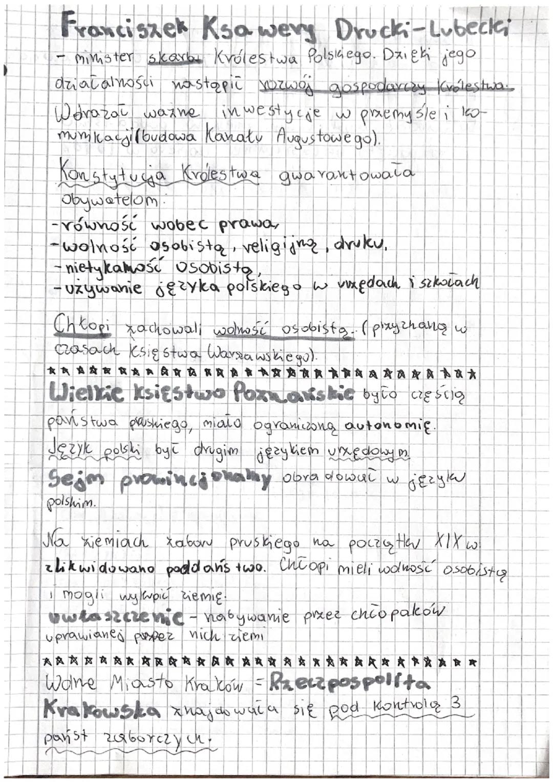 -PO UPADKU
-KSIĘSTWA WARSZAWSKIEGO
Na Kongresie wiedeńskim zdecydowano o likwidacji
Księstwa Warszawskiego,
Z większości jego ziem utworzono