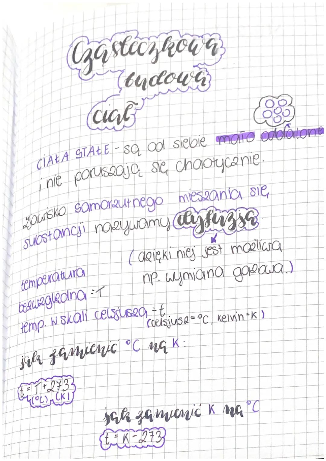 Gastas how a
budown
cial
CIAŁA STAŁE - są od siebie maio oddalone
i nie poruszają się chaotycznie.
Lawisko samorzutnego mieszania się
substa