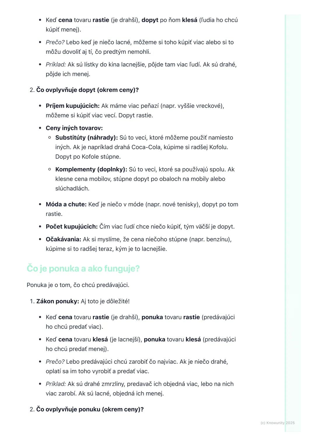 # Ponuka a dopyt (základy)
1. Prehľad a úvod
Takže, ponuka a dopyt sú dve veľmi dôležité veci v ekonomike. Pomáhajú nám
pochopiť, prečo sa