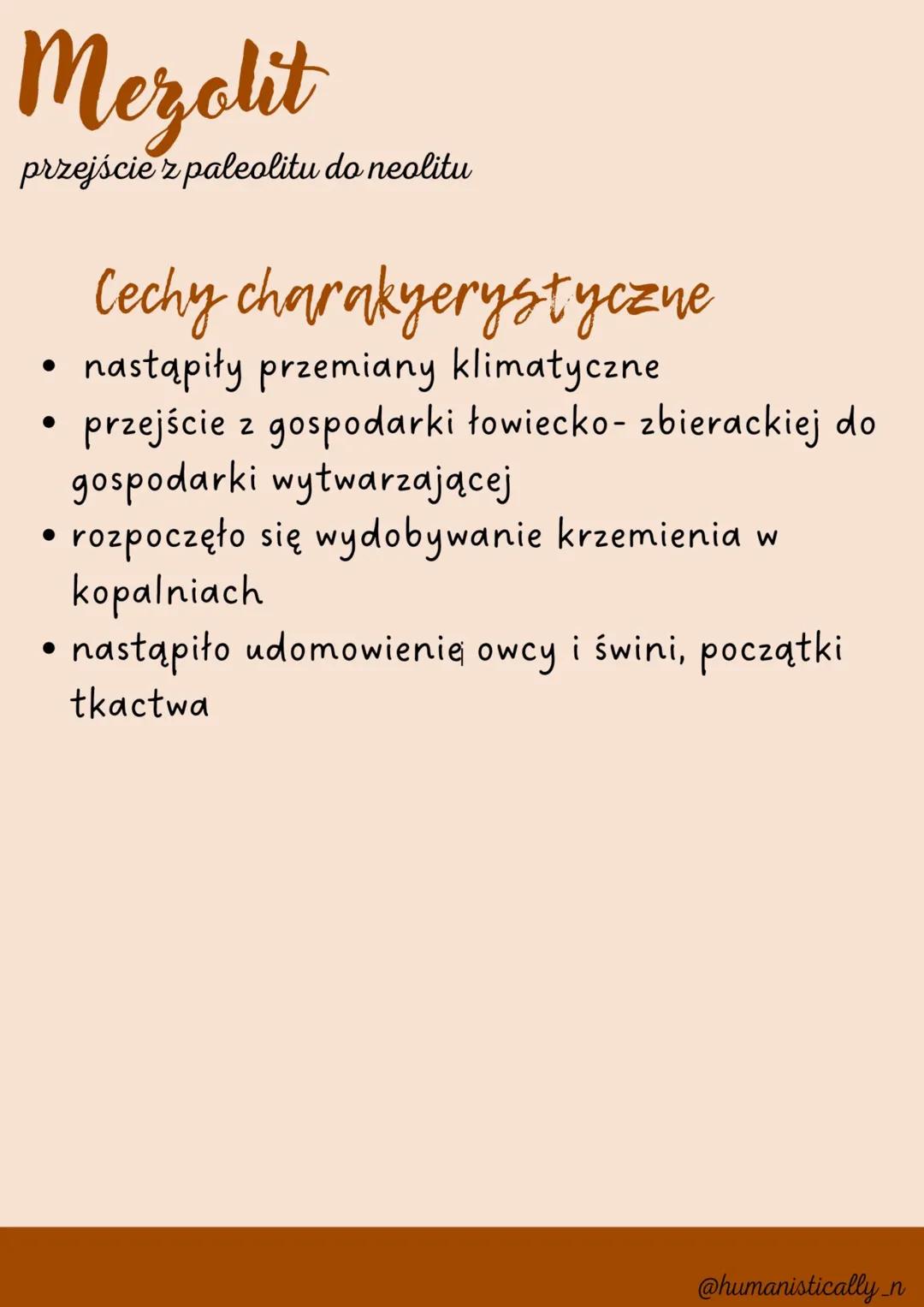 Prehistoria, epoki prehistorii - notatka