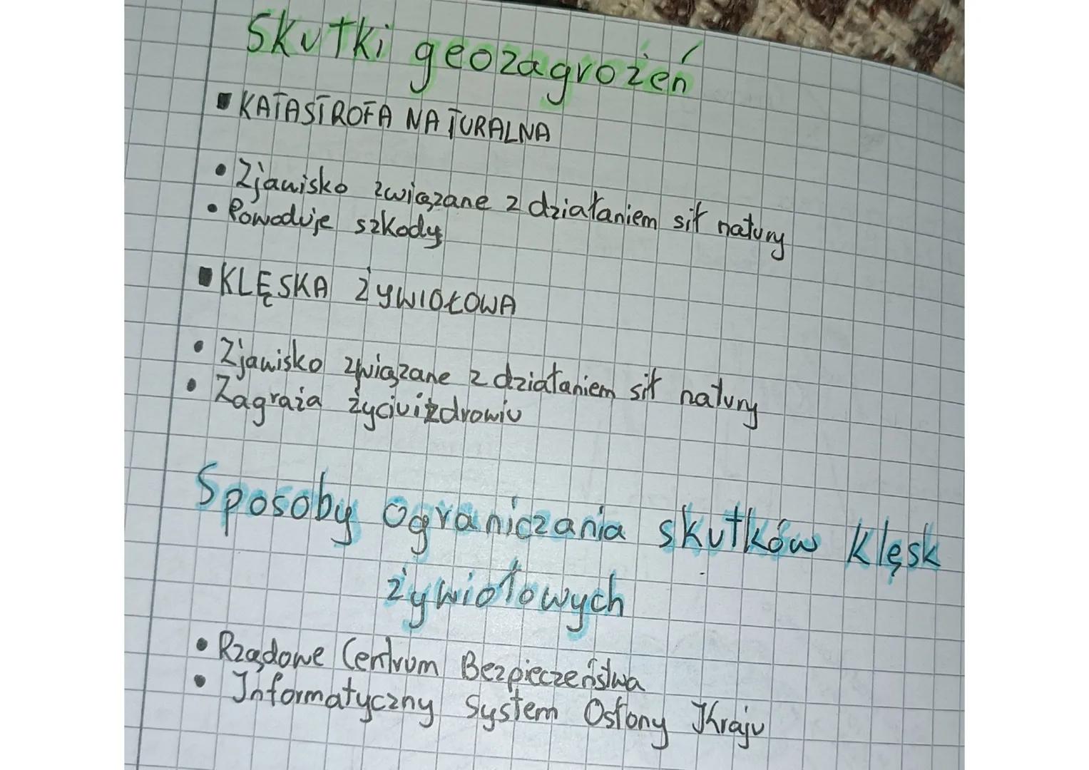 Temat 3
Geozagrozenia - niebezpieczne dla zdrowia, życia
i działabości człowieka zjawiska i procesy
zachodzące w sferach Ziemi
Rodzaje
4
bio