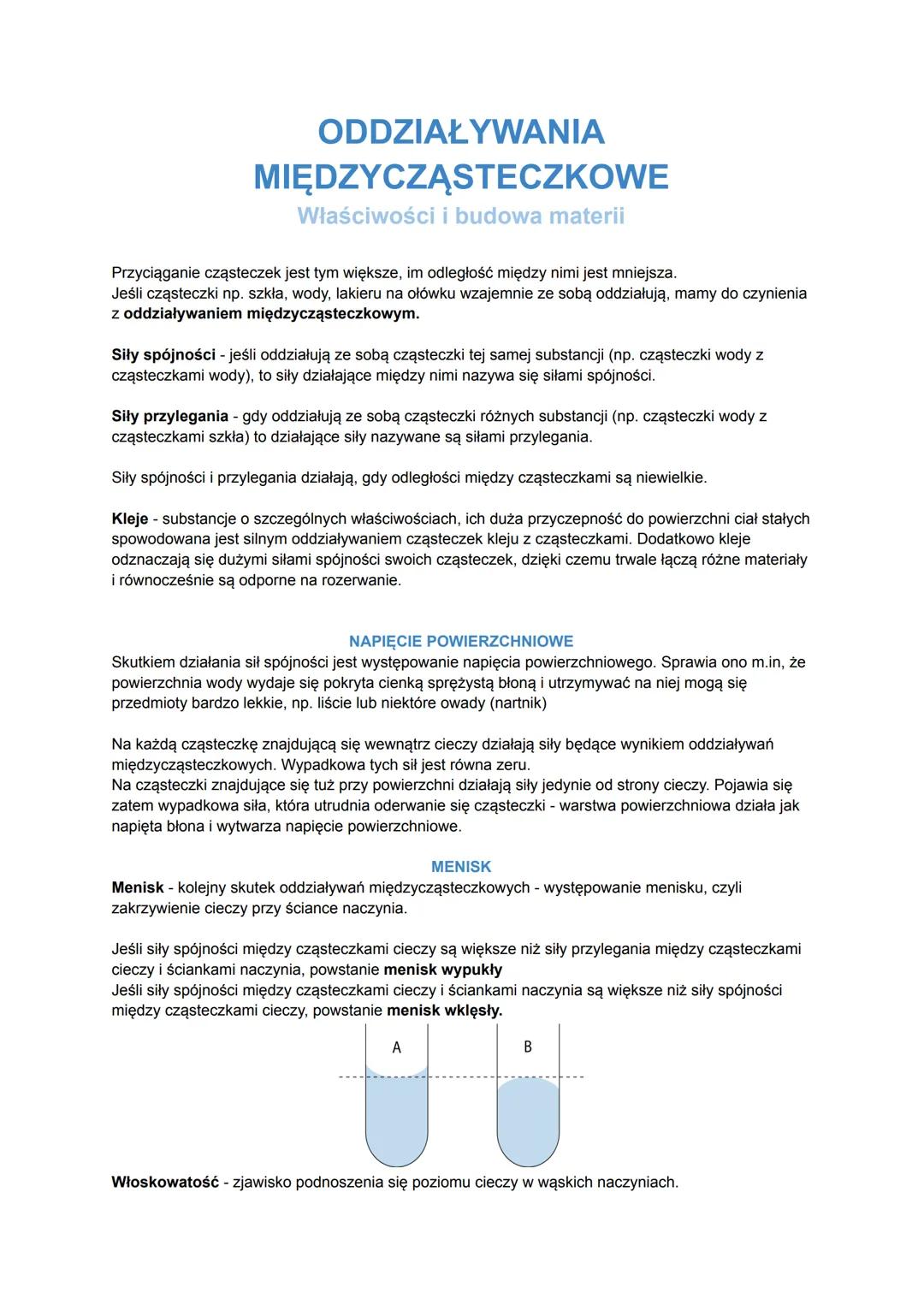 Oddzialywania miedzyczasteczkowe