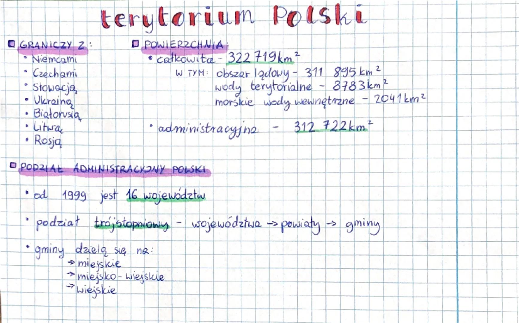 POŁOŻENIE I TERYTORIUM POLSKI
cechy
(PODZIAŁ ADMINISTRACYJNY I REGIONY FIZYCZNOGEOGRAFICZNE)
POLOŽENIE FIZYCZNOGEOGRAFICZNE
położenie w środ