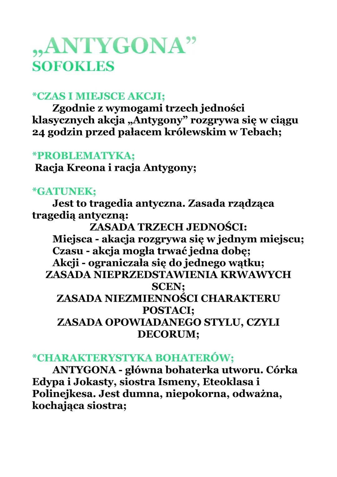 „Antygona” Sofokles