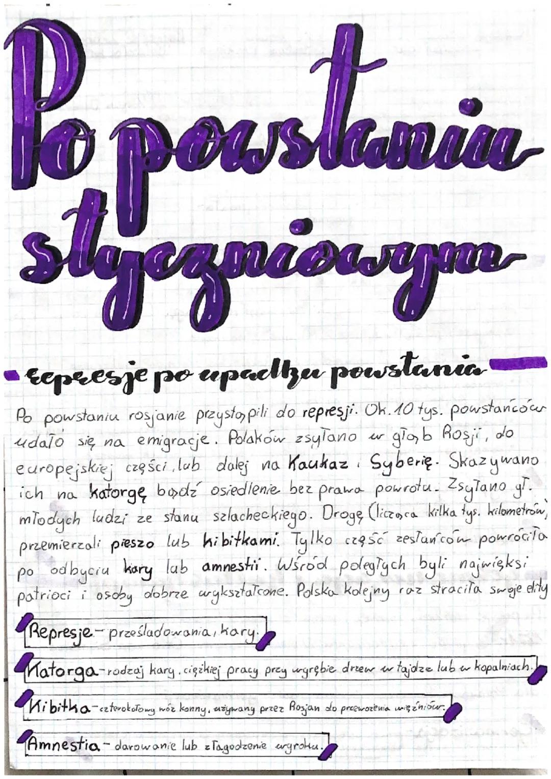 # Po poustamin
stycznionym
- represje po upadzu powstania
Po powstaniu rosjanie przystąpili do represji. Ok. 10 tys. powstańcóur
udało si