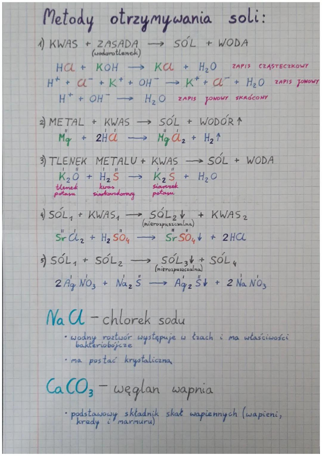# Sole
Sote - związki chemiczne zbudowane
z jonów (kationów metalu i anionów
reszty kwasowej)
Sole, ad kwasów beztlenowych:
Ha
Na OH
Na a