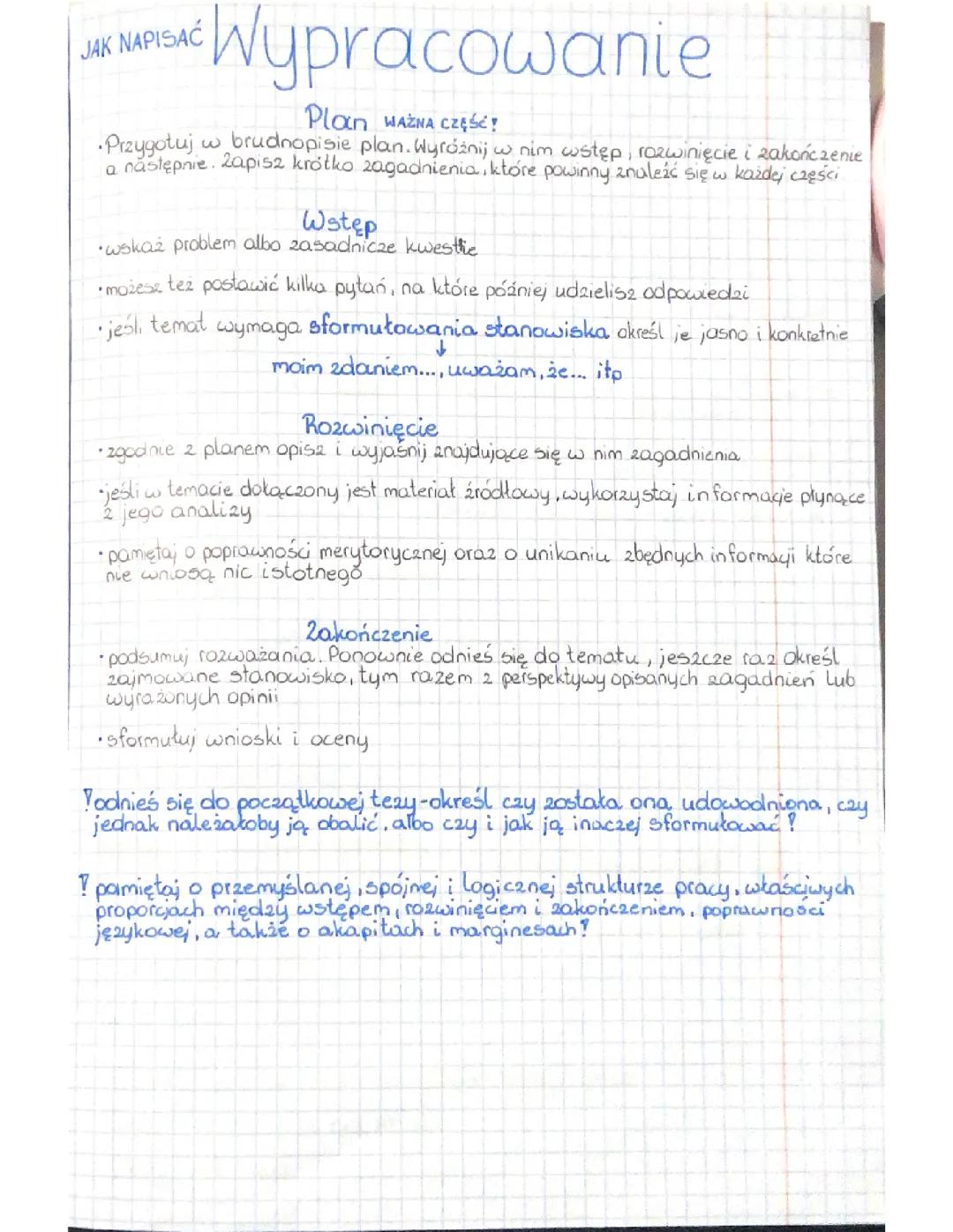 jak napisać wypracowanie