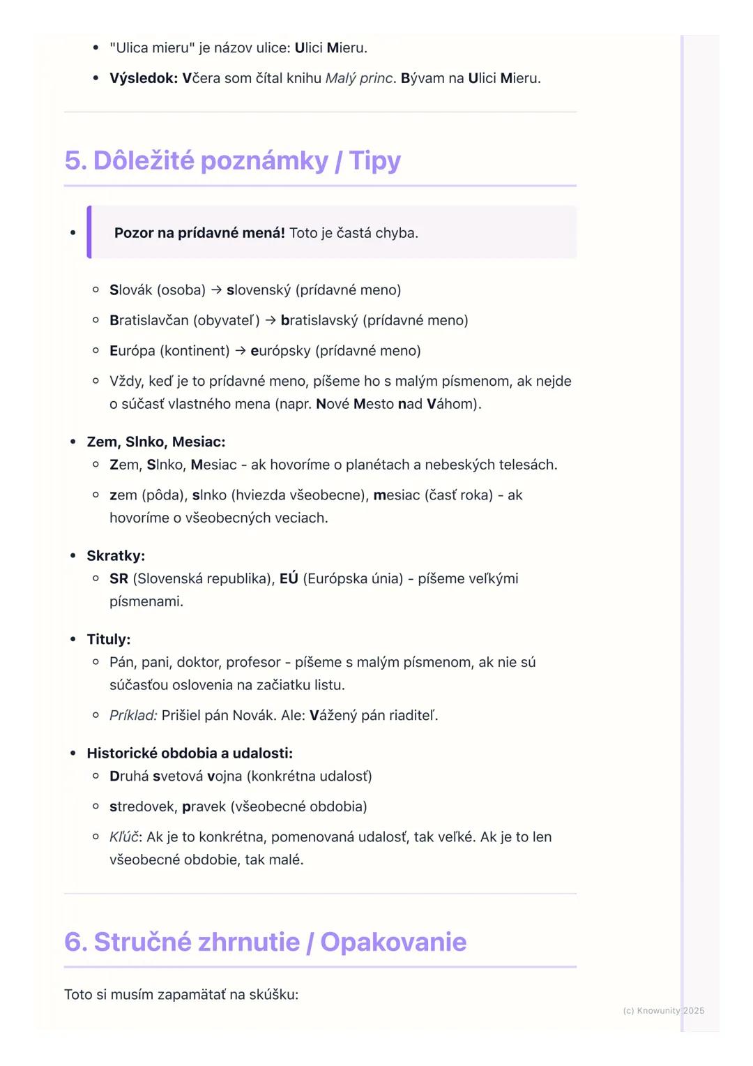 # Pravopis veľkých písmen
1. Prehľad pravopisu veľkých písmen
Ahojte! Dnes si zopakujeme a naučíme sa, kedy píšeme veľké písmená. Je to
ve