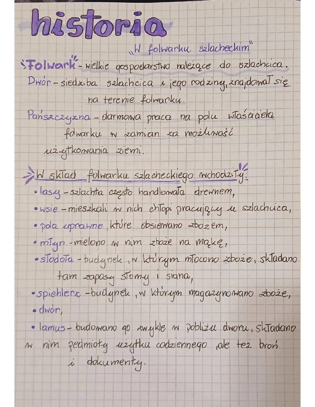 W folwarku szlacheckim HISTORIA