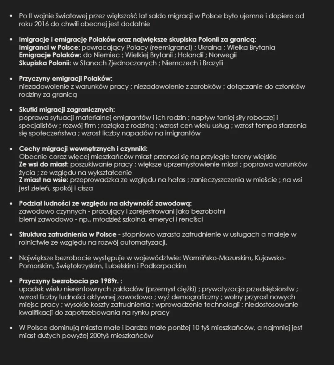 Geografia społeczno-ekonomiczna Polski
Obecnie w Polsce wyróżniamy 16 województw. A liczba ludności w Polsce wynosi 37,9 miliona
osób i tend