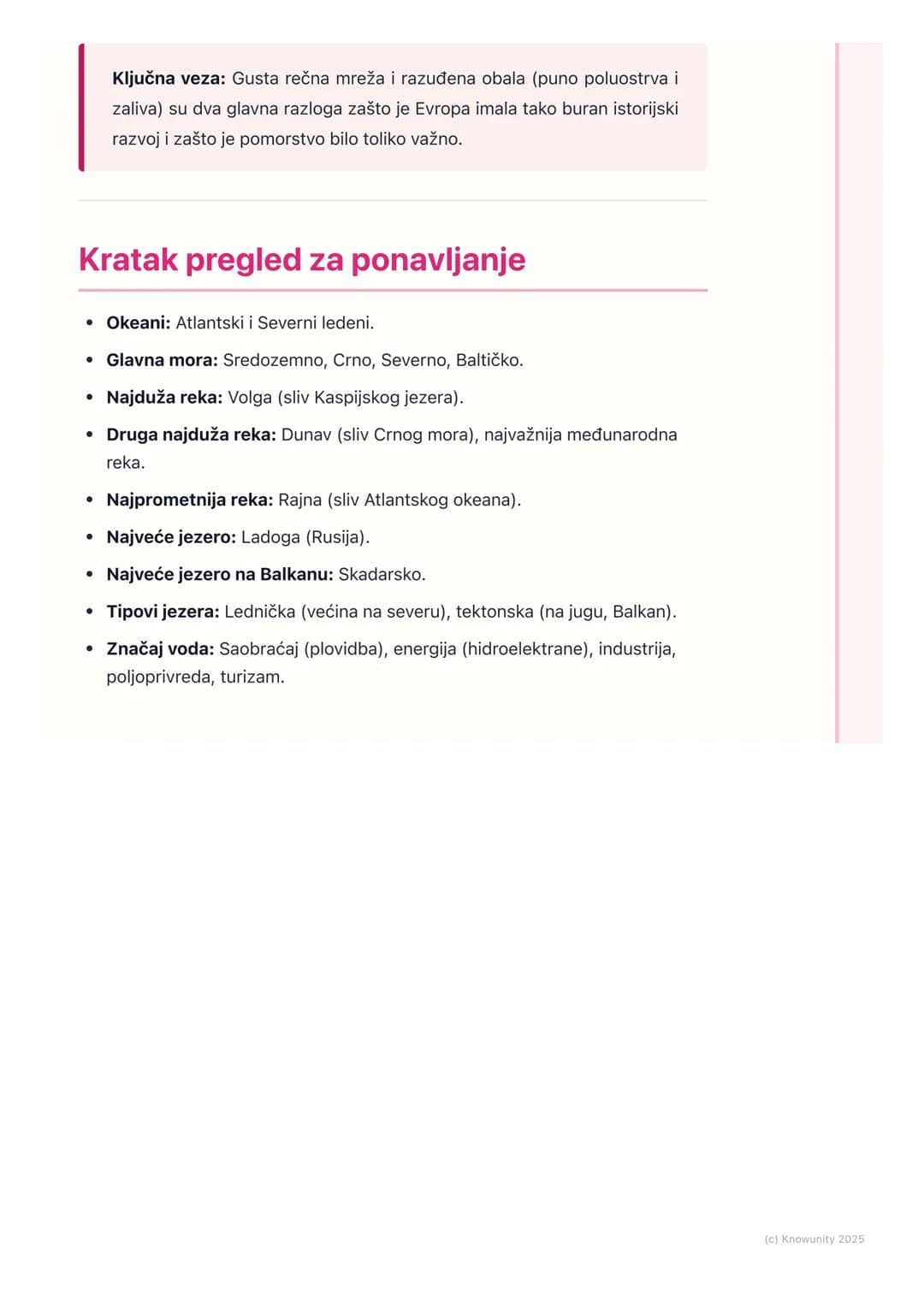 # Hidrografija Evrope
Uvod u hidrografiju Evrope
Hidrografija je nauka koja proučava vode na Zemlji. Kada učimo hidrografiju
Evrope, mi gl