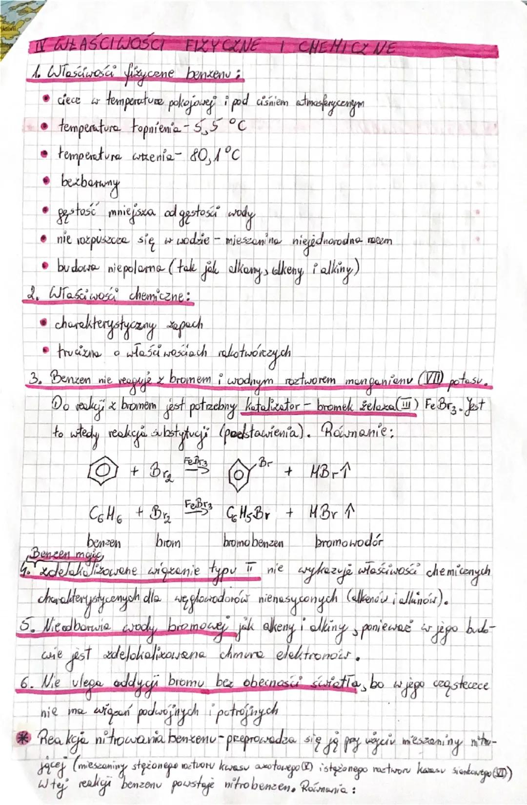 # BENZEN $C_6H_6$
I BUDOWA
1. Cząsteczka benzenu - zbudowana z 6 atomów węgla isy ma wierecho Thach kyta
foremnego (węgiet-węgiel mają je
