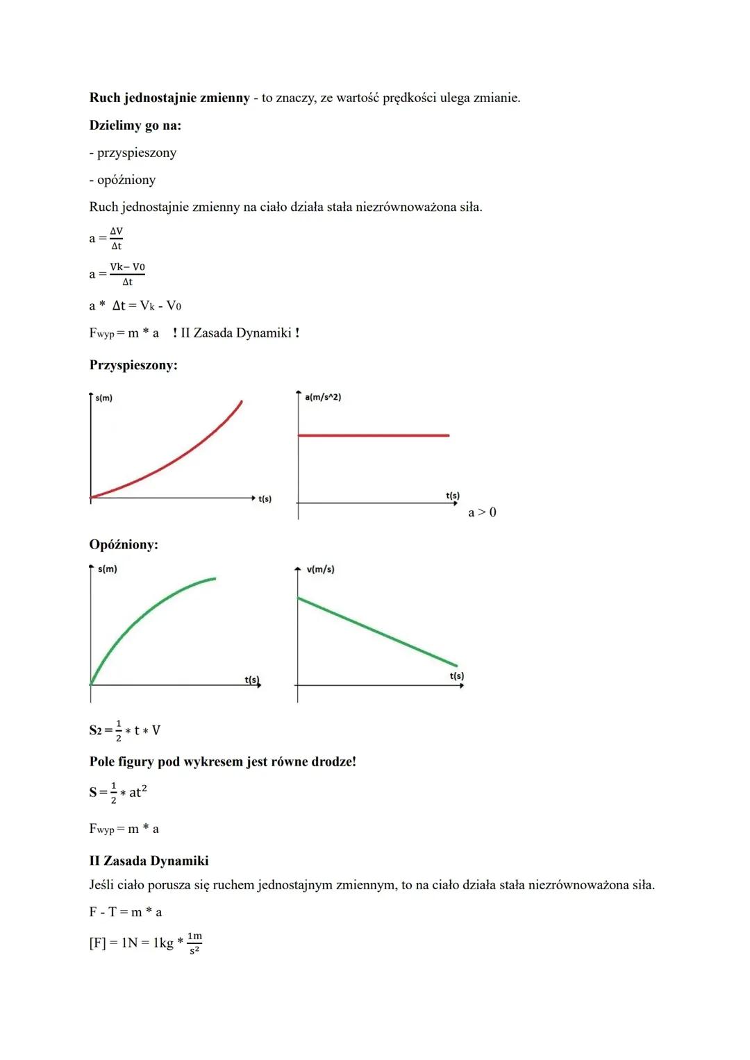 Ruch jednostajnie zmienny