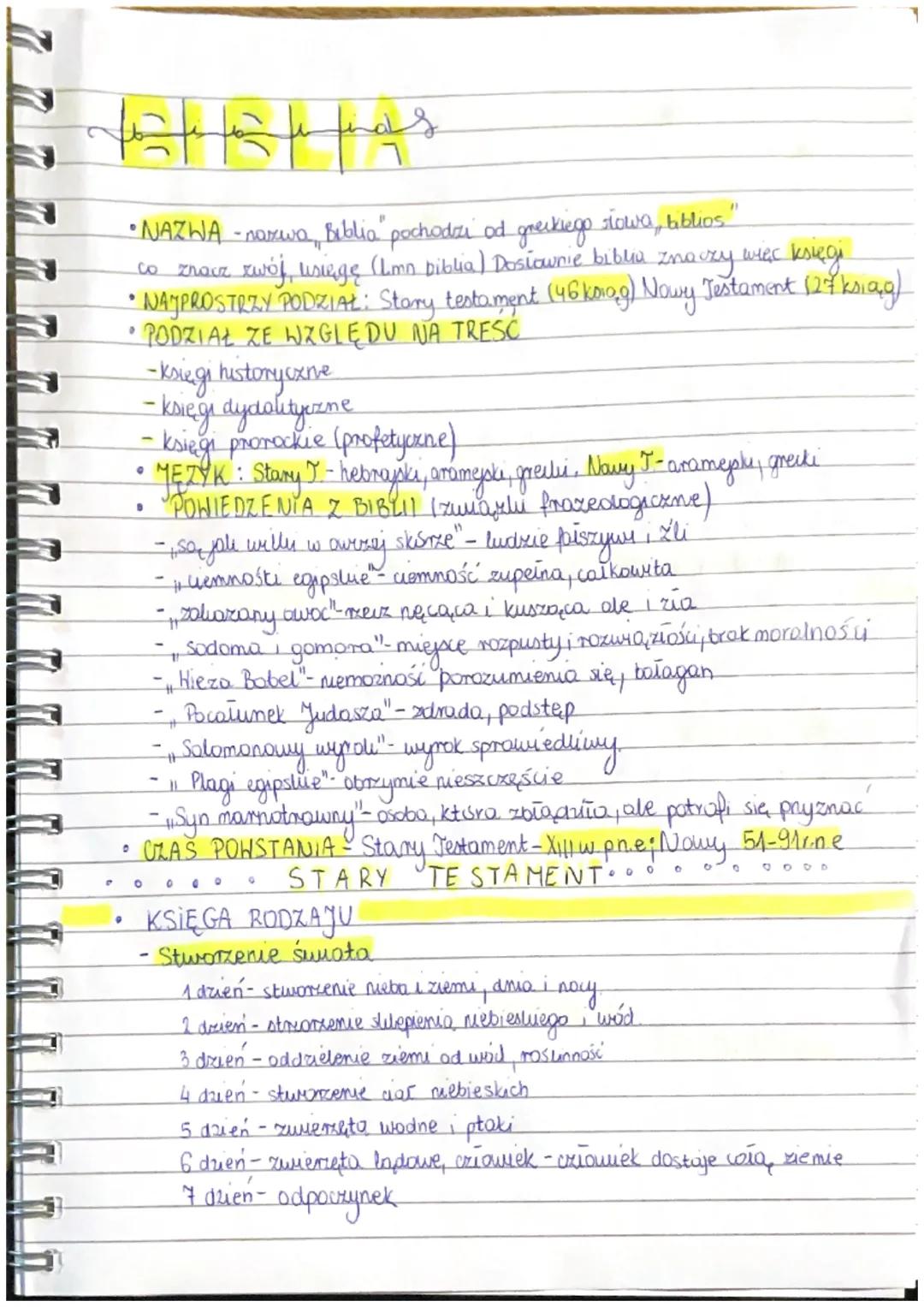 TEL
• NAZWA - nazwa Biblia" pochodzi od greckiego Towa, tiblios"
zwój, usięgę (Lmn biblia) Dosłownie biblia znaczy
co znacz
علمنا
0
wier ksi